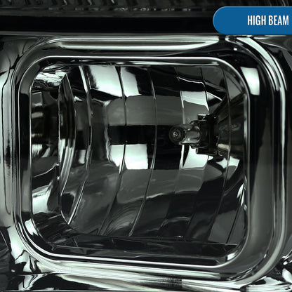 Ronnin - Fits 2008-2010 Ford F250 F350 F450 F550 Super Duty LED Tube Projector Headlights Assembly Pair | Smoke