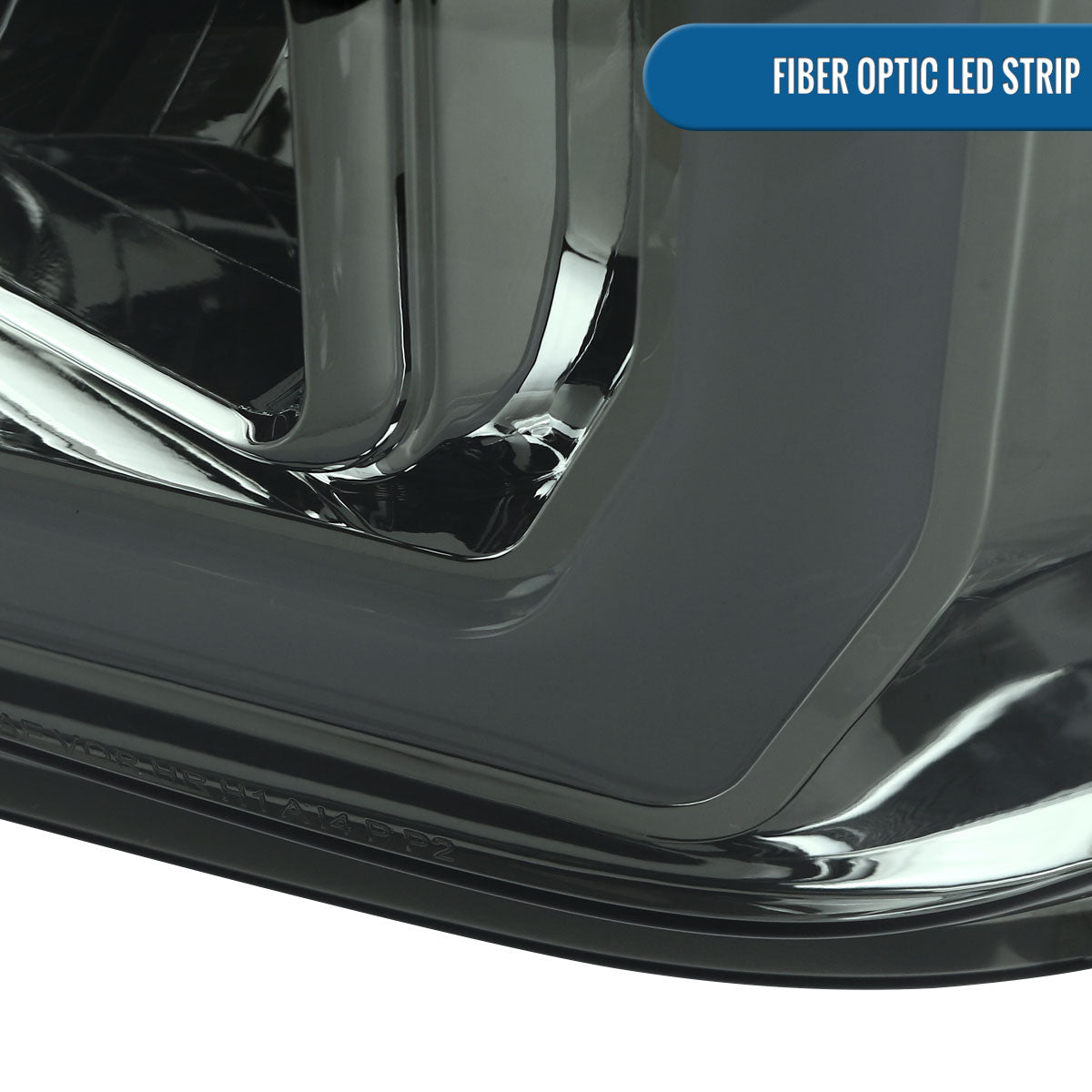 Ronnin - Fits 2008-2010 Ford F250 F350 F450 F550 Super Duty LED Tube Projector Headlights Assembly Pair | Smoke