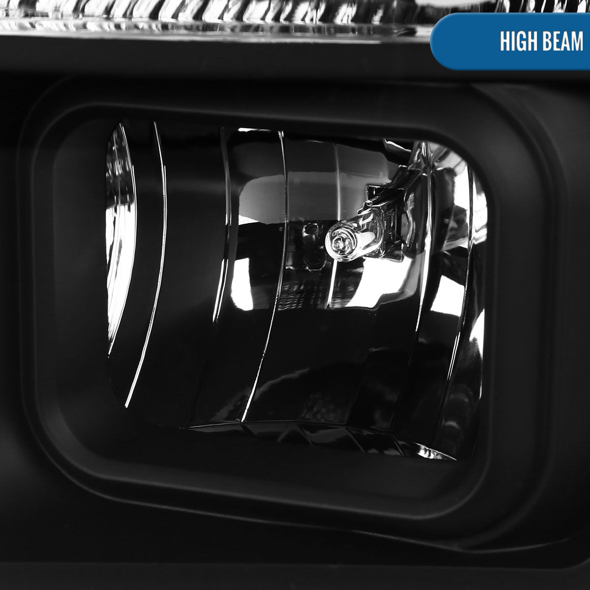 Ronnin - Fits 2008-2010 Ford F250 F350 F450 F550 Super Duty LED Tube Projector Headlights Assembly Pair | Black