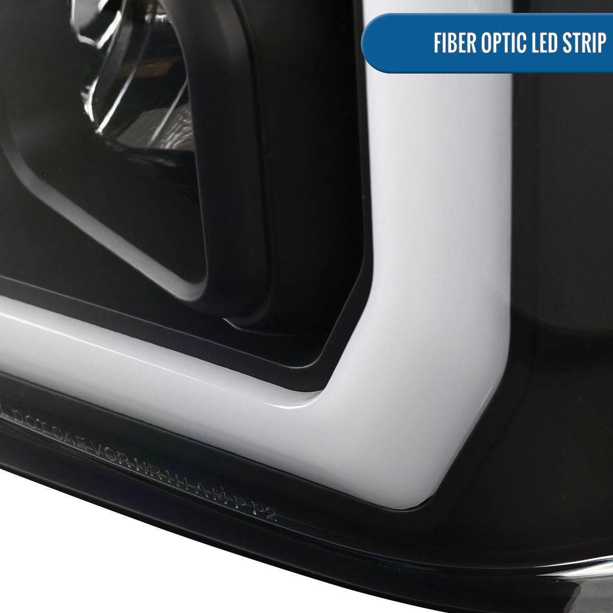 Ronnin - Fits 2008-2010 Ford F250 F350 F450 F550 Super Duty LED Tube Projector Headlights Assembly Pair | Black