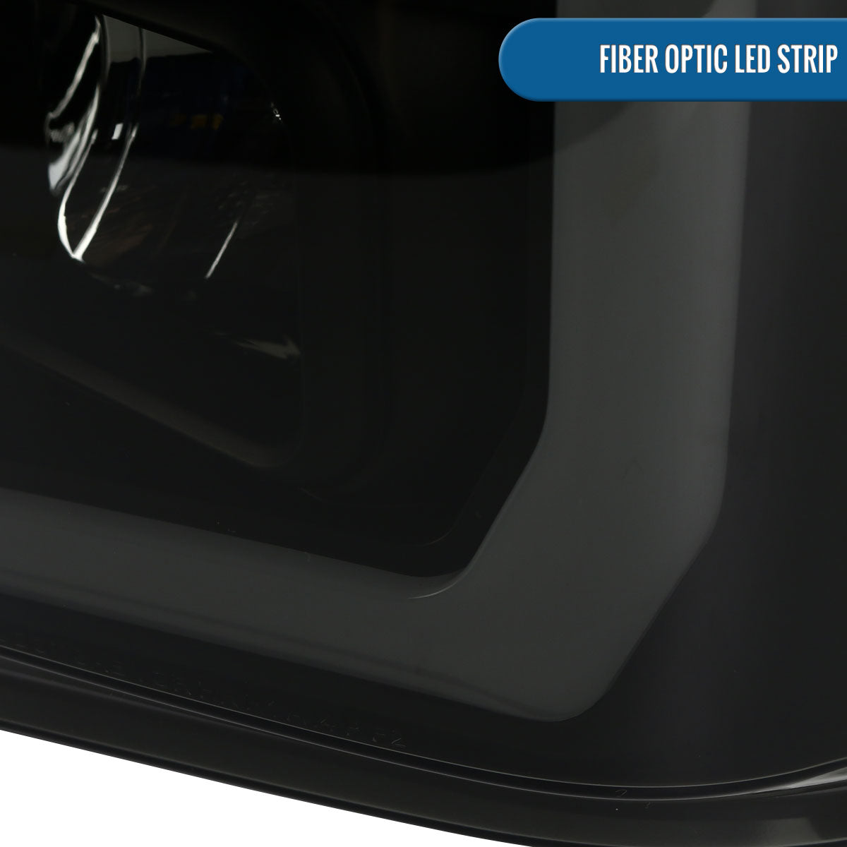 Ronnin - Fits 2008-2010 Ford F250 F350 F450 F550 Super Duty LED Tube Projector Headlights Assembly Pair | Black Smoke