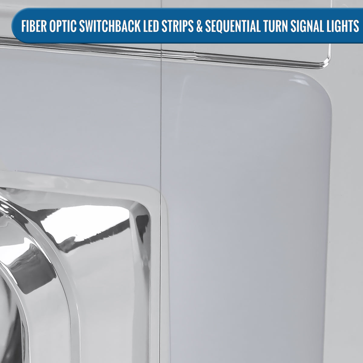 Ronnin - Fits 2017-2019 Ford F250 F350 F450 F550 Super Duty Upgraded LED Switchback Turn Signal Dual Halogen Projector Headlights Assembly Pair | Chrome