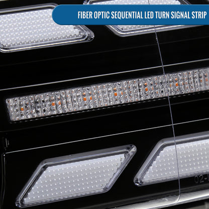 Ronnin - Fits 2007-2014 Toyota FJ Cruiser Projector Headlights LED Sequential Turn Signals + Animated Startup Effect Lamps Assembly Pair | Black