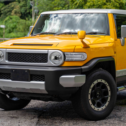 Ronnin - Fits 2007-2014 Toyota FJ Cruiser Projector Headlights LED Sequential Turn Signals + Animated Startup Effect Lamps Assembly Pair | Chrome