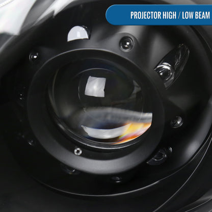 Ronnin - Fits 2008-2013 Infiniti G37 2014-2015 Q60 2Dr Coupe Factory Replacement Projector Headlights Assembly | Black