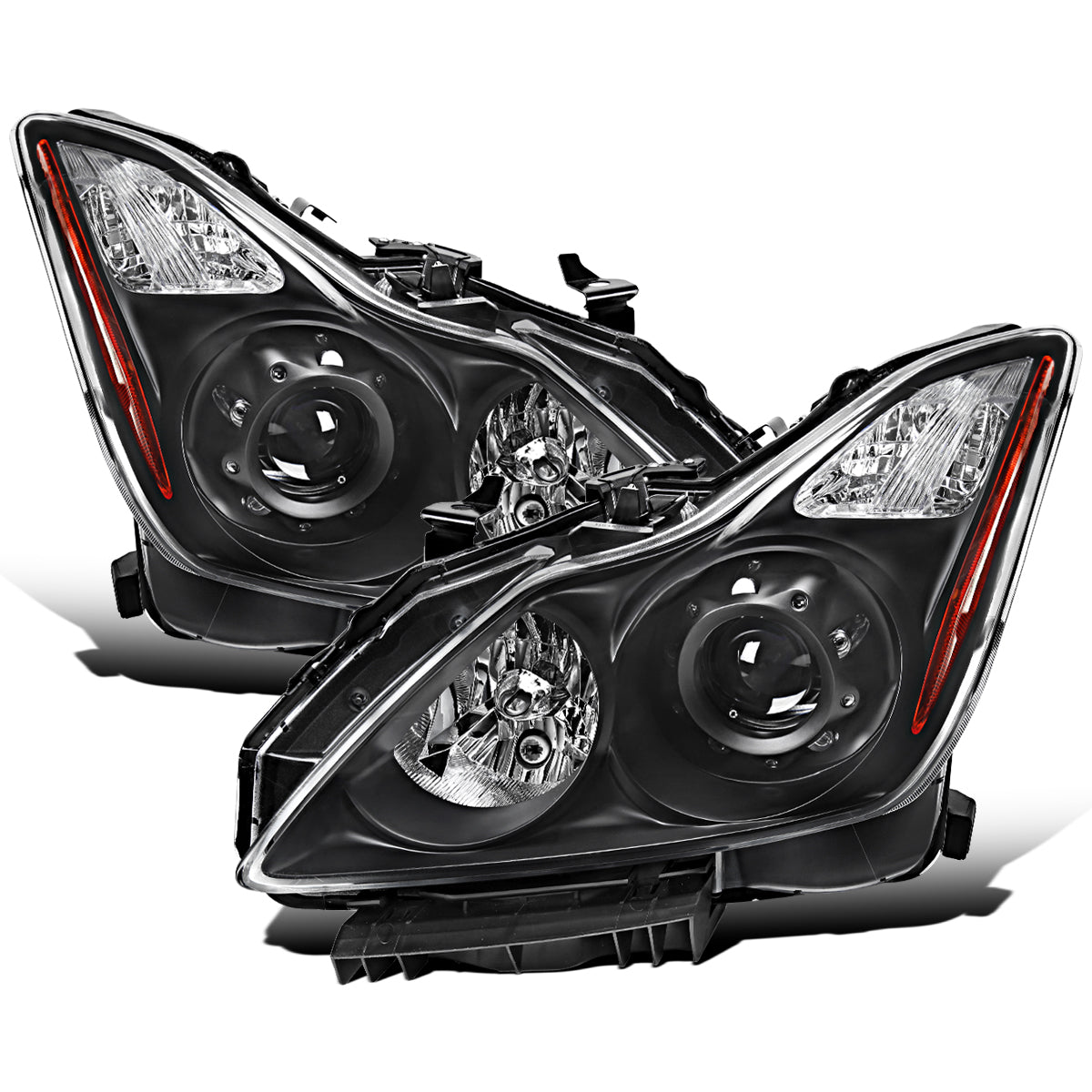 Ronnin - Fits 2008-2013 Infiniti G37 2014-2015 Q60 2Dr Coupe Factory Replacement Projector Headlights Assembly | Black