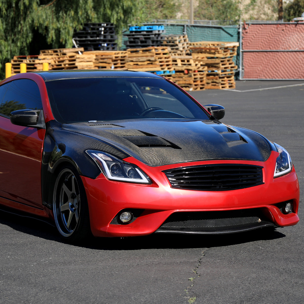 Ronnin - Fits 2008-2013 Infiniti G37 2014-2015 Infiniti Q60 Coupe Fog + Dual Beam Projector Headlights Switchback LED Sequential Signal + Animated Startup Effect Pair | Black