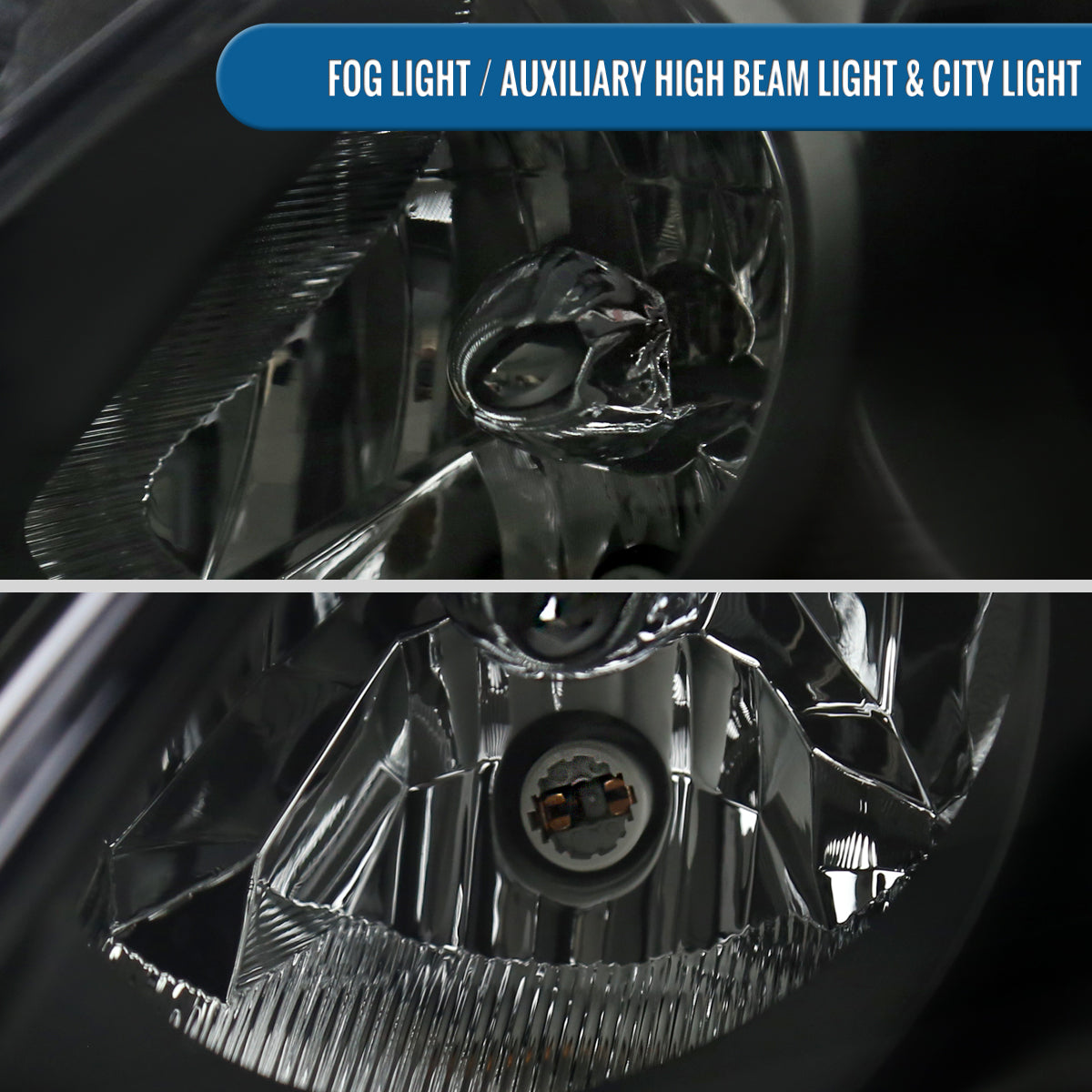 Ronnin - Fits 2008-2013 Infiniti G37 2014-2015 Q60 2Dr Coupe Factory Replacement Projector Headlights Assembly | Black Smoke