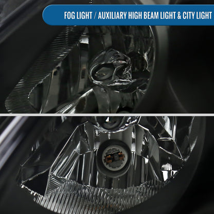 Ronnin - Fits 2008-2013 Infiniti G37 2014-2015 Q60 2Dr Coupe Factory Replacement Projector Headlights Assembly | Black Smoke