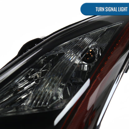 Ronnin - Fits 2008-2013 Infiniti G37 2014-2015 Q60 2Dr Coupe Factory Replacement Projector Headlights Assembly | Black Smoke