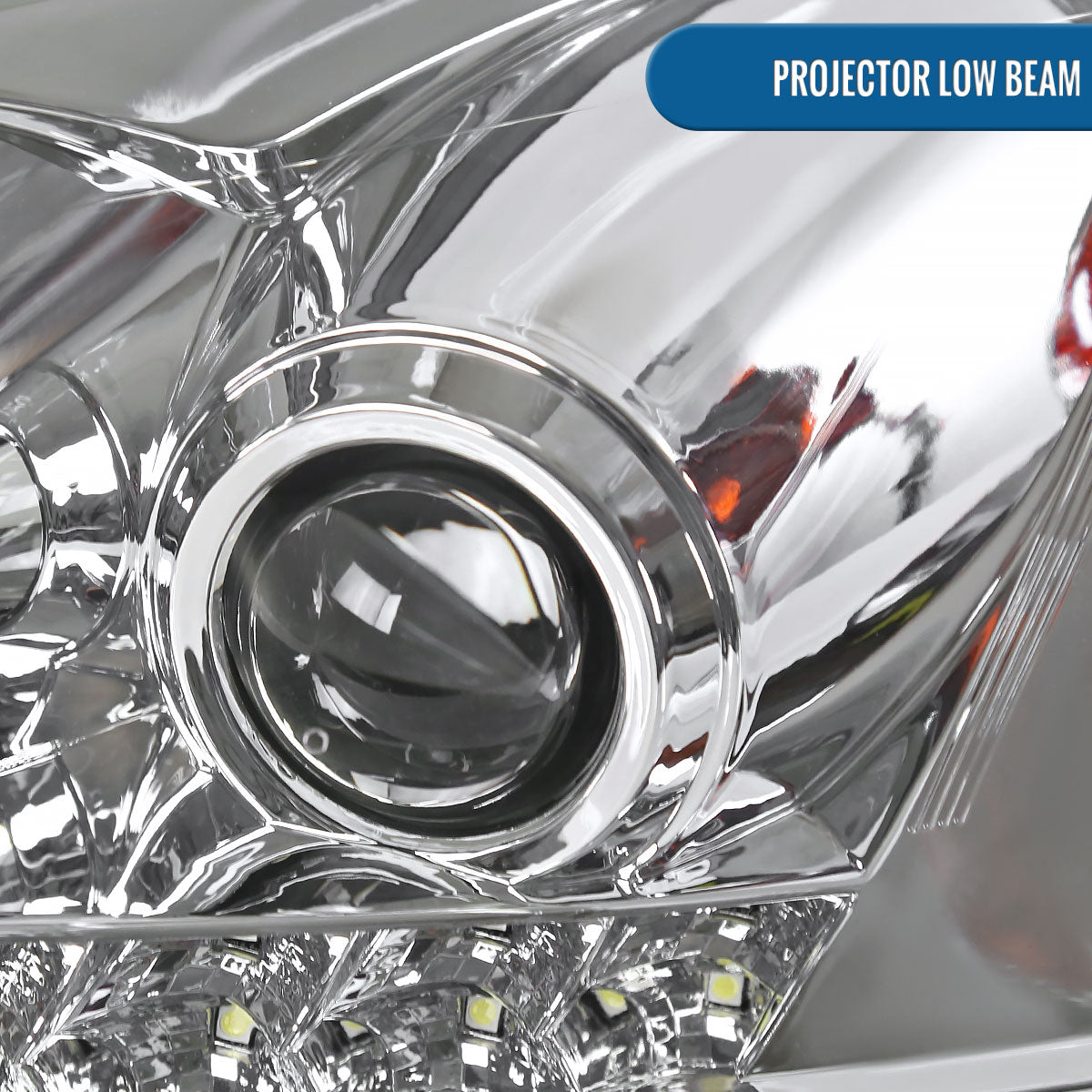 Ronnin - Fits 2005-2010 Pontiac G6 Upgraded Replacement Projector Headlights LED Running Lights Assembly Pair | Chrome