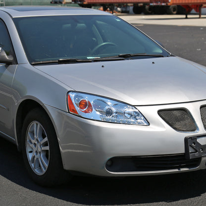 Ronnin - Fits 2005-2010 Pontiac G6 Upgraded Replacement Projector Headlights LED Running Lights Assembly Pair | Chrome