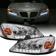Ronnin - Fits 2005-2010 Pontiac G6 Upgraded Replacement Projector Headlights LED Running Lights Assembly Pair | Chrome