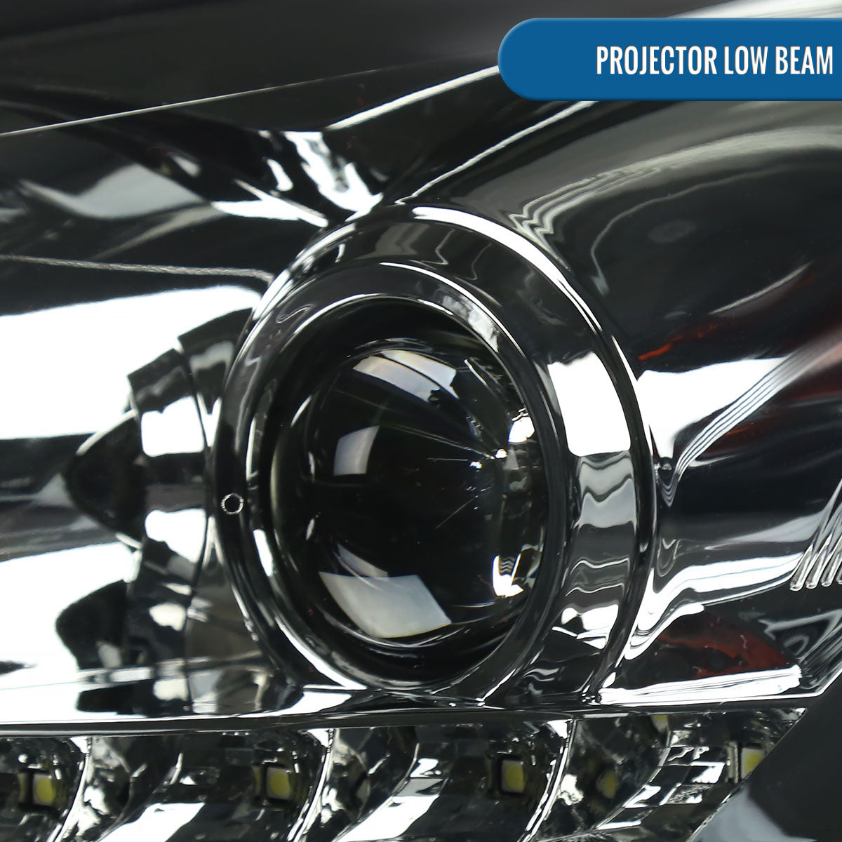 Ronnin - Fits 2005-2010 Pontiac G6 Upgraded Replacement Projector Headlights LED Running Lights Assembly Pair | Smoke