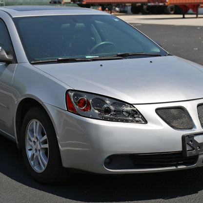 Ronnin - Fits 2005-2010 Pontiac G6 Upgraded Replacement Projector Headlights LED Running Lights Assembly Pair | Smoke