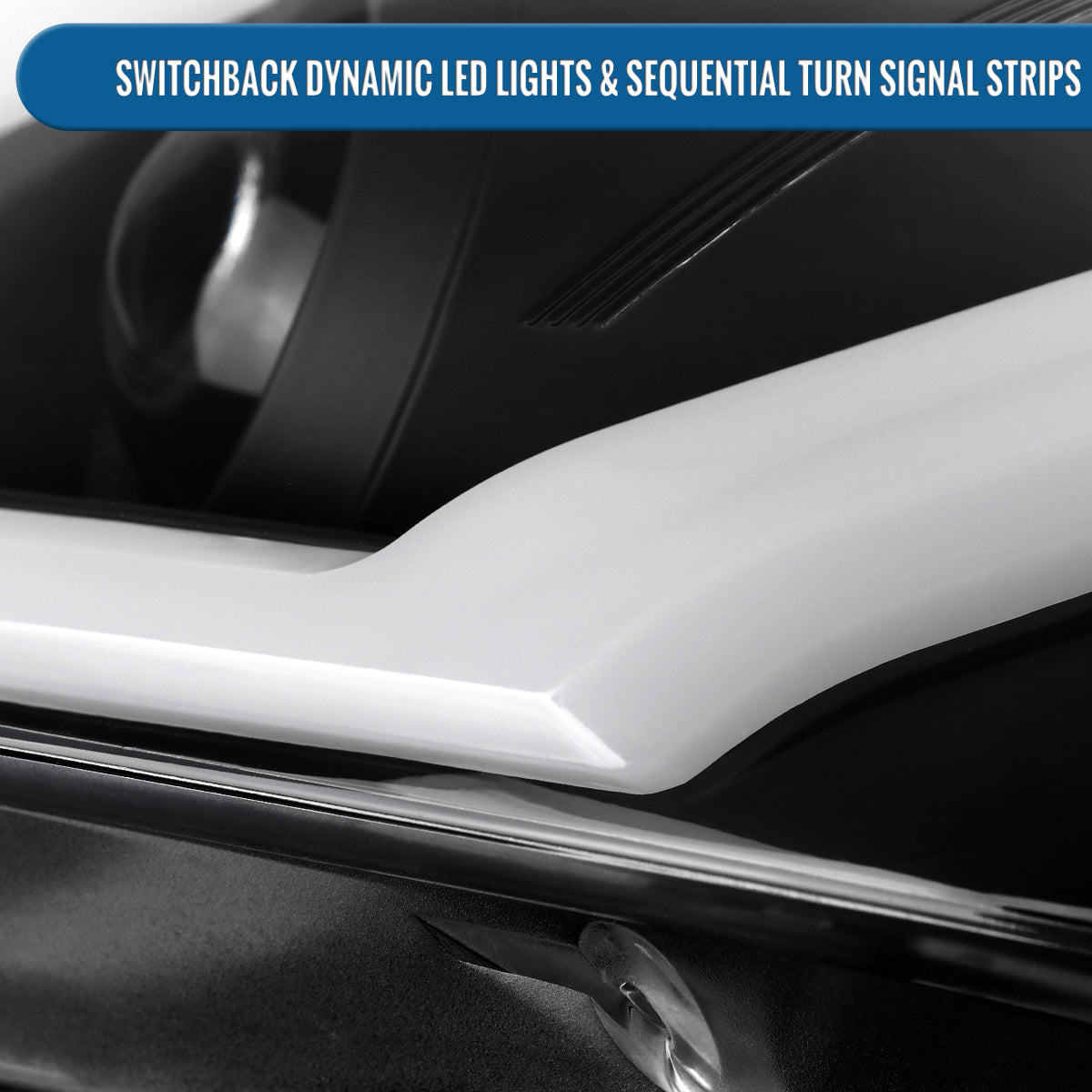 Ronnin - Fits 2005-2010 Pontiac G6 Projector Headlights LED Running Lights Switchback Sequential Turn Signals + Animated Startup Effect Parking Assembly Pair | Black