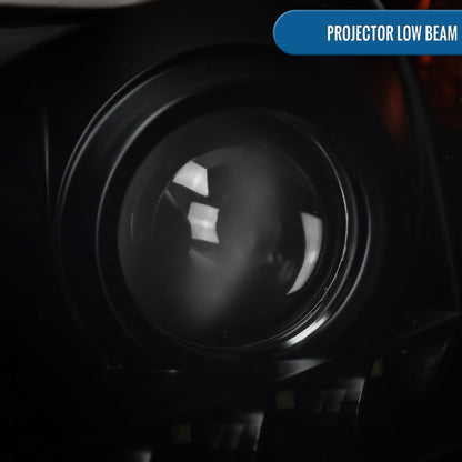 Ronnin - Fits 2005-2010 Pontiac G6 Upgraded Replacement Projector Headlights LED Running Lights Assembly Pair | Black Smoke