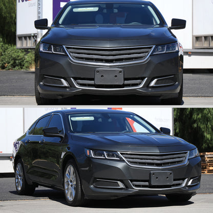 Ronnin - Fits 2014-2020 Chevy Impala Upgrade Replacement Halogen Projector Headlights LED Switchback Sequential Turn Signals + Animated Startup Assembly Pair | Black