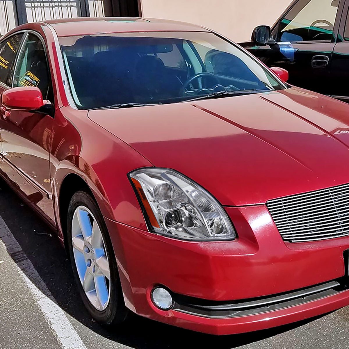 Ronnin - Se adapta a Nissan Maxima 2004-2006 Halógeno Proyector Conjunto de faros delanteros Par | Cromado