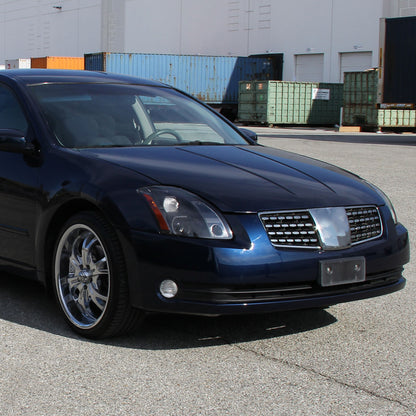 Ronnin - Se adapta a Nissan Maxima 2004-2006 Par de faros delanteros halógenos con proyector | Negros