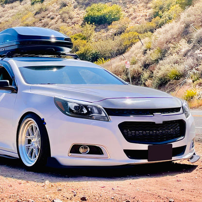 Ronnin - Se adapta al par de faros delanteros con proyector halógeno LED para luces de circulación diurna Chevy Malibu 2013-2015 | Negro