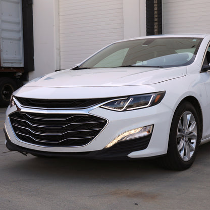 Ronnin - Fits 2019-2024 Chevy Malibu Halogen Projector Headlights Switchback LED Sequential Turn Signal + Animated Startup Effect Pair | Black