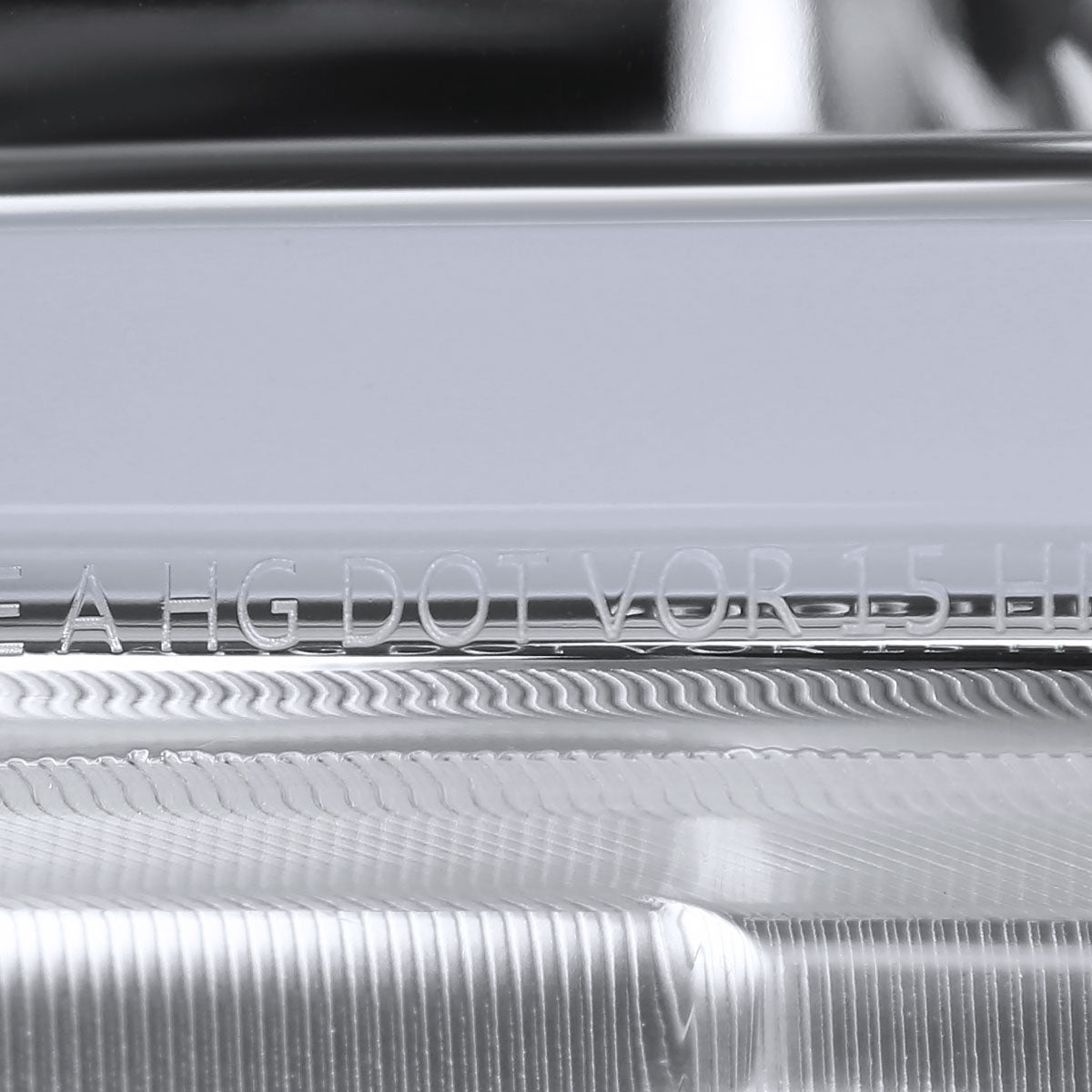 Ronnin - Fits 2015-2022 Ford Mustang Coupe Convertible Upgraded Factory Replacement HID Xenon Projector Headlights LED Tube Animated Startup Effect Parking Assembly | Chrome