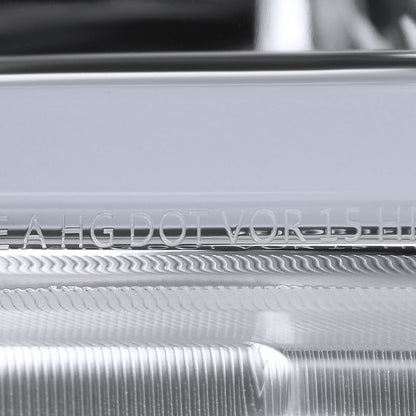 Ronnin - Fits 2015-2022 Ford Mustang Coupe Convertible Upgraded Factory Replacement HID Xenon Projector Headlights LED Tube Animated Startup Effect Parking Assembly | Chrome