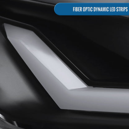 Ronnin - Fits 2015-2022 Ford Mustang Coupe Convertible Upgraded Factory Replacement HID Xenon Projector Headlights LED Tube Animated Startup Effect Parking Assembly | Black