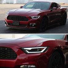 Ronnin - Fits 2015-2022 Ford Mustang Coupe Convertible Upgraded Replacement HID Xenon Projector Headlights LED Switchback Sequential Turn Signals + Animated Startup Effect Parking Assembly | Black