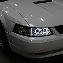 1999-2004 Ford Mustang LED Dual Rims Upgraded Replacement Projector Headlights Assembly Pair | Chrome