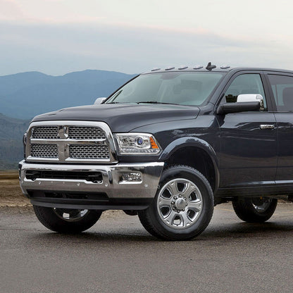 Ronnin - Fits 2009-2018 Ram 1500 2500 3500 2019-2024 Ram 1500 Classic Factory Dual Quad Replacement LED Switchback Sequential Turn Signals Projector Headlights Assembly Pair | Chrome