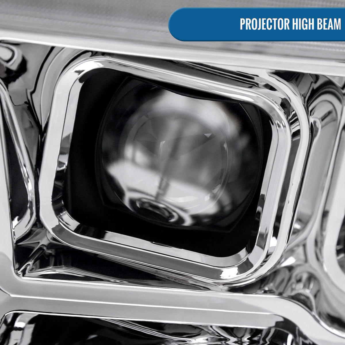 Ronnin - Fits 2009-2018 Ram 1500 2500 3500 2019-2024 Ram 1500 Classic Halogen Dual Projector Headlights  LED Switchback Sequential Signal + Animated Startup Effect Parking Assembly Pair | Chrome