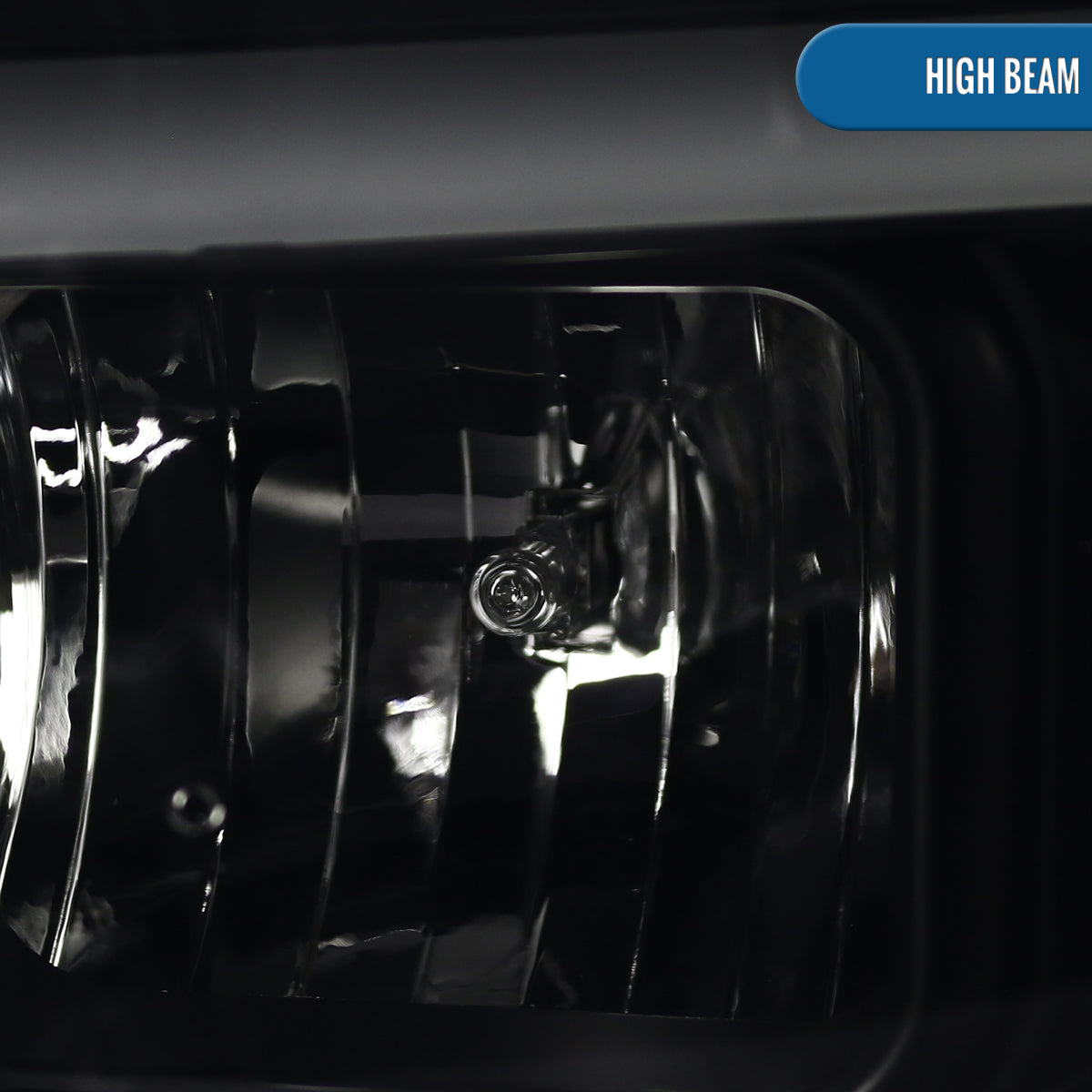 Ronnin - Fits 2007-2014 GMC Sierra 1500 1500HD 2500HD 3500HD Denali Upgraded Replacement LED Tube Projector Headlights Assembly Pair | Black Smoke