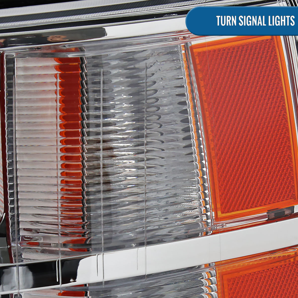 Ronnin - Fits 2007-2013 Chevy Silverado 1500 2007-2014 2500HD 3500HD Pickup Truck Upgraded Replacement LED Tube Projector Headlights Assembly Pair | Chrome