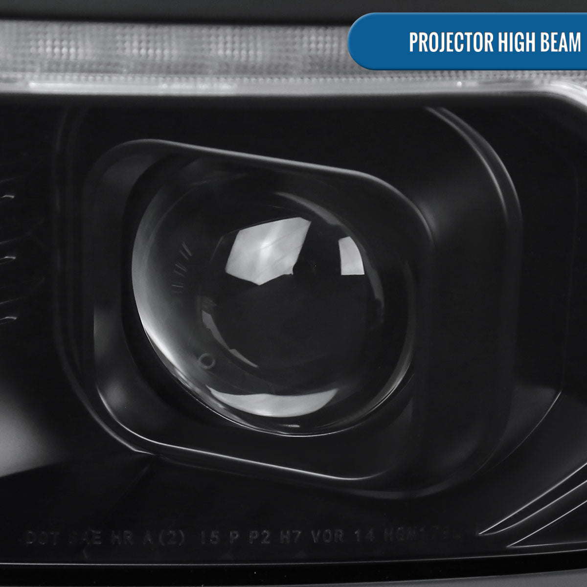 Ronnin - Fits 2014-2015 Chevy Silverado 1500 Upgraded Dual Projector Headlights LED Switchback Sequential Turn Signals + Animated Startup Effect Assembly Pair | Black