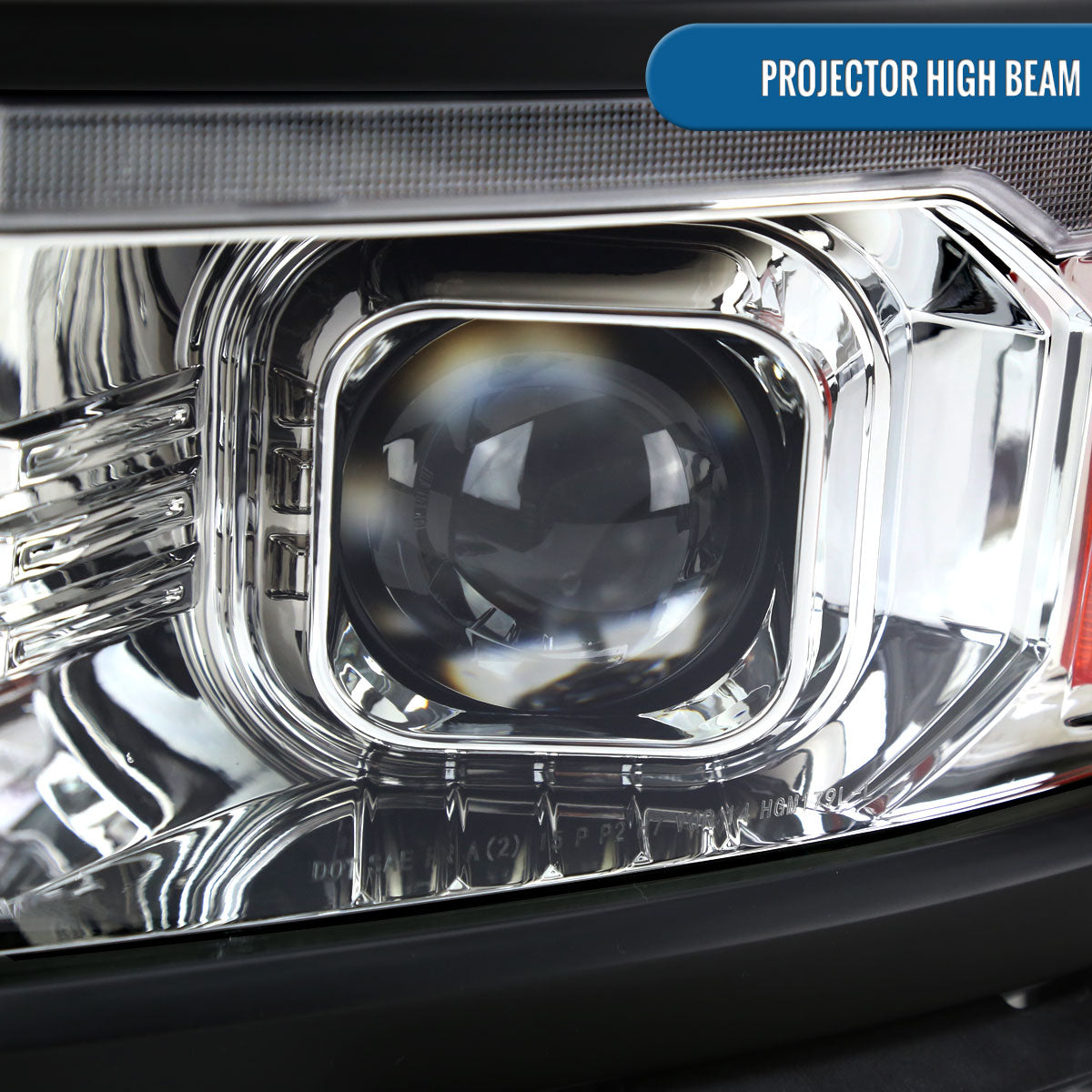 Ronnin - Fits 2014-2015 Chevy Silverado 1500 Upgraded Dual Projector Headlights LED Switchback Sequential Turn Signals + Animated Startup Effect Assembly Pair | Chrome