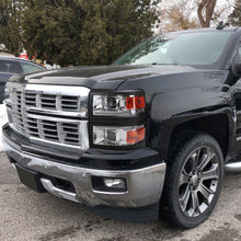 Ronnin - Fits 2014-2015 Chevy Silverado 1500 Upgraded Dual Projector Headlights LED Switchback Sequential Turn Signals + Animated Startup Effect Assembly Pair | Chrome