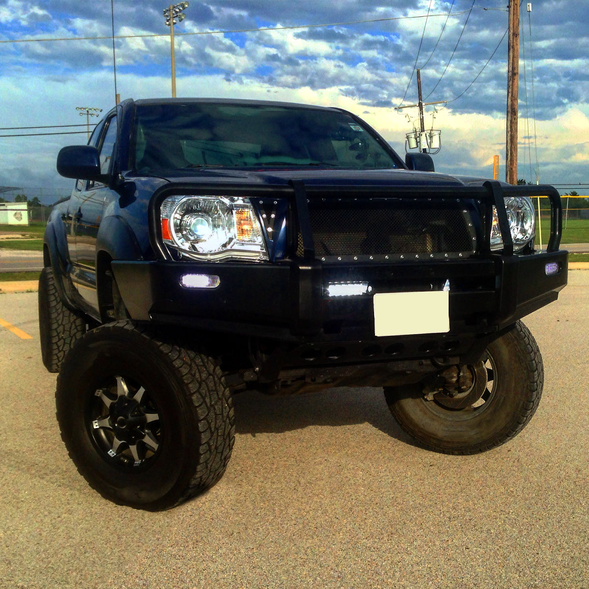 Ronnin - Se adapta a la pareja de montaje de faros delanteros tipo proyector de camiones Toyota Tacoma 2005-2011 | Cromo