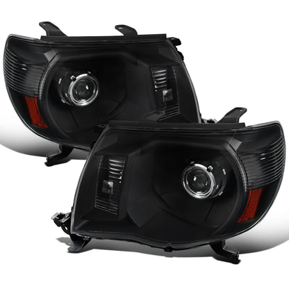 2005-2011 Toyota Tacoma Pickup Truck Projector Headlights Assembly Pair | Black