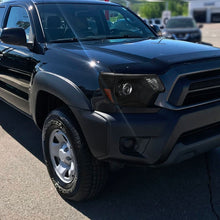 Ronnin - Conjunto de repuesto de faros delanteros con proyector halógeno para Toyota Tacoma 2012-2015, par | Negro