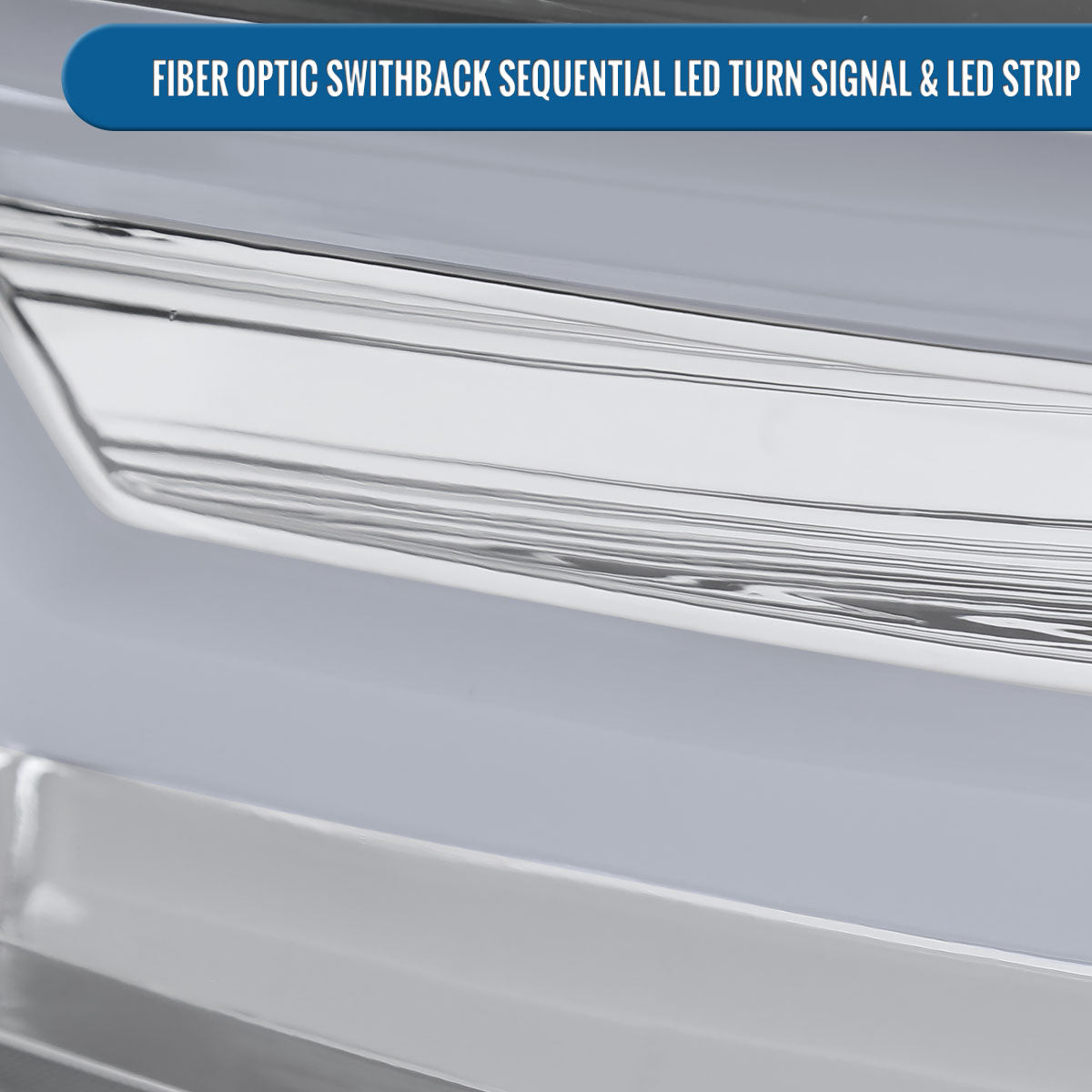 Ronnin - Fits 2016-2023 Toyota Tacoma Halogen Projector Headlights LED Tube Running Lights Switchback Sequential Turn Signals  Assembly | Chrome