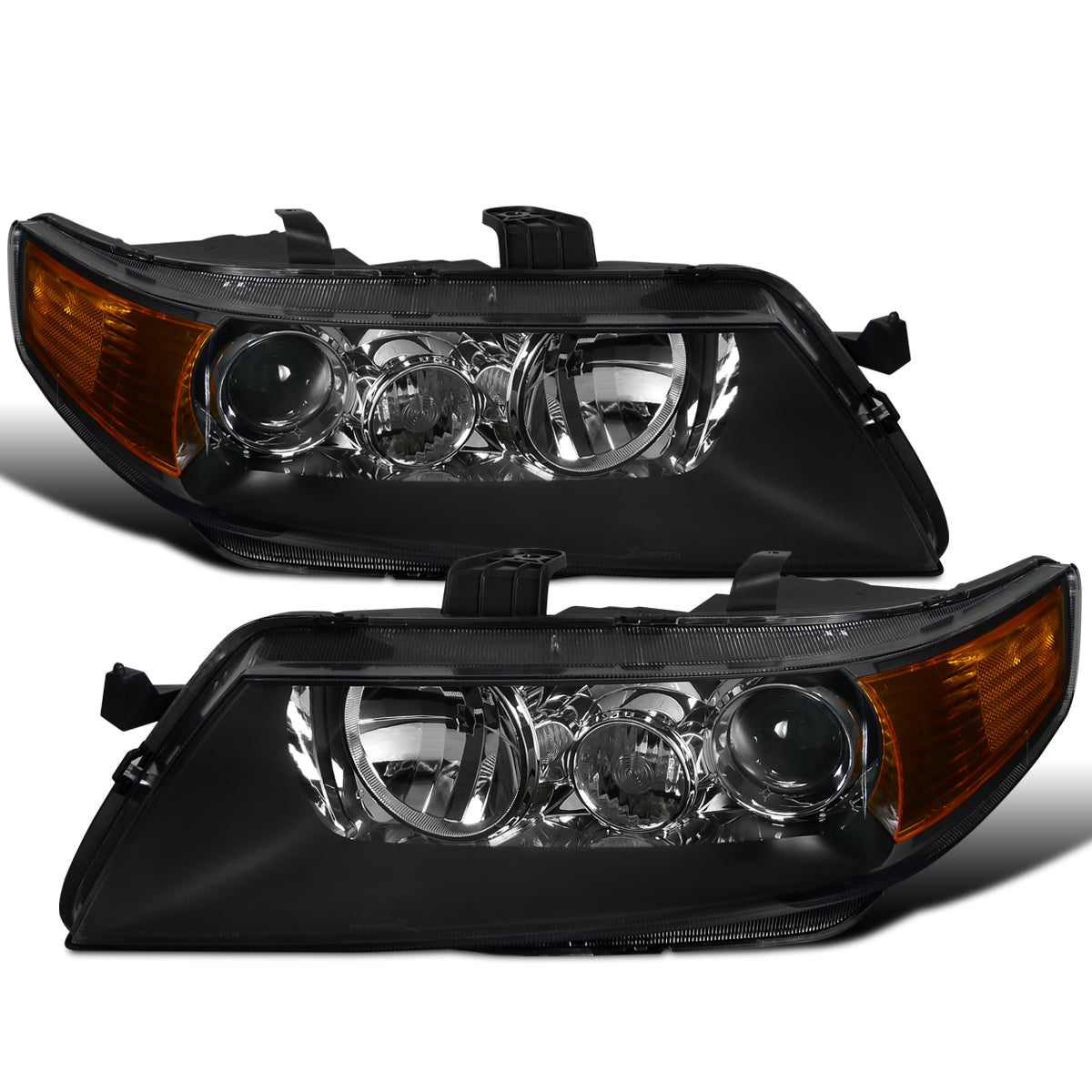 Ronnin - Faros delanteros con proyector de xenón HID para Acura TSX 2004-2005, par | Negro