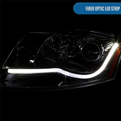 Ronnin - Fits 1999-2006 Audi TT Upgraded Replacement Halogen Projector Headlights + Fog Lamps LED Running Lights Assembly Pair | Chrome