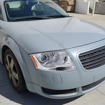 Ronnin - Fits 1999-2006 Audi TT Upgraded Replacement Halogen Projector Headlights + Fog Lamps LED Running Lights Assembly Pair | Chrome