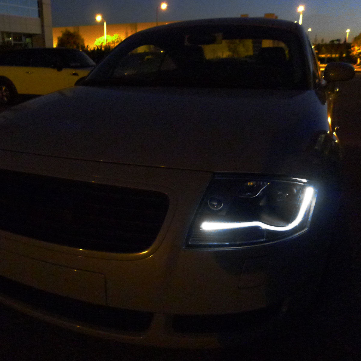 Ronnin - Fits 1999-2006 Audi TT Upgraded Replacement Halogen Projector Headlights + Fog Lamps LED Running Lights Assembly Pair | Black