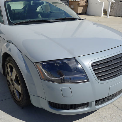 Ronnin - Fits 1999-2006 Audi TT Upgraded Replacement Halogen Projector Headlights + Fog Lamps LED Running Lights Assembly Pair | Black