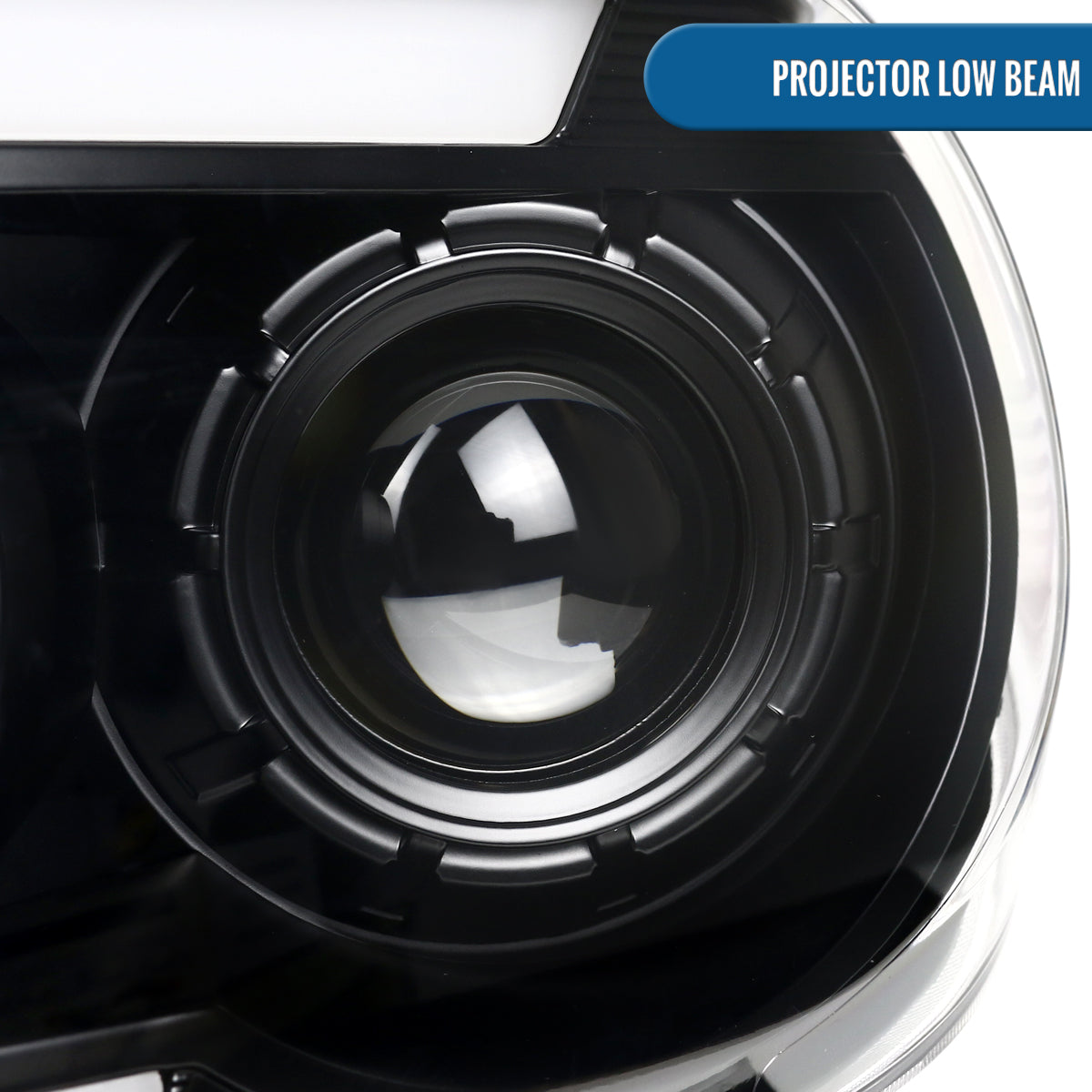 Ronnin - Fits 2007-2013 Toyota Tundra 2008-2017 Sequoia Projector Headlights LED Switchback Sequential Turn Signals Replacement Assembly Pair | Black