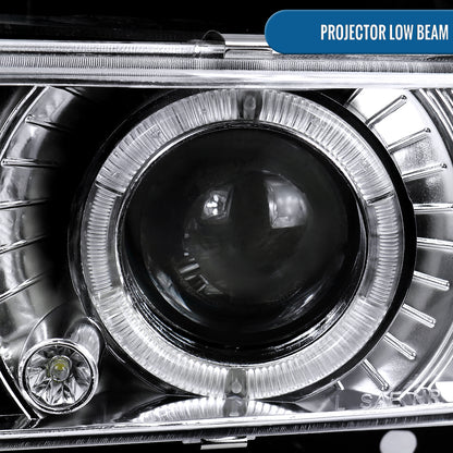 Ronnin - Compatible con Chevy C10 C/K 1500 2500 3500 Silverado Suburban Tahoe de 1994-1998 Faros delanteros con reflector transparente + luces direccionales de esquina + luces de estacionamiento de parachoques (par) | Cromo