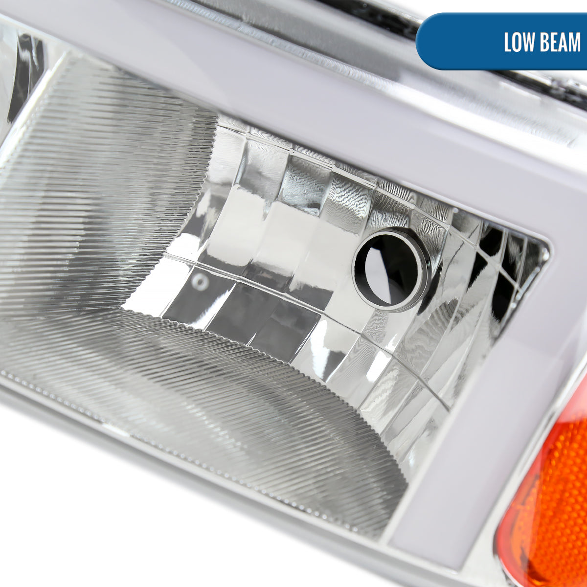 Ronnin - Fits 1999-2007 GMC Sierra Denali 2000-2006 Yukon Denali Upgraded Replacement LED Running Lights Sequential Turn Signals Headlights + Bumper Lights Assembly Pair | Chrome